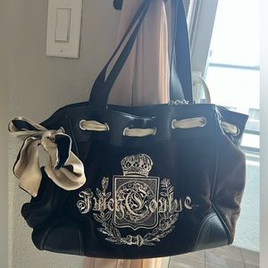 Juicy couture velvet handbag black